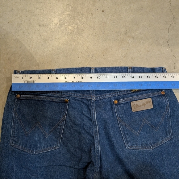 Wrangler 13MWZPW Men's 38x32 (36x32) Straight Blue Jeans Western - Picture 6 of 6